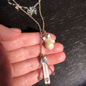 Betsey Johnson Ski Earrings & Necklace Set